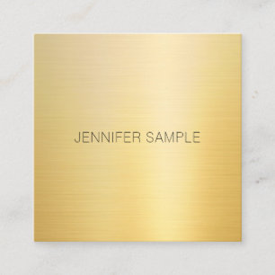 Carte De Visite Carré Gold Look moderne Simple élégant minimaliste tenda