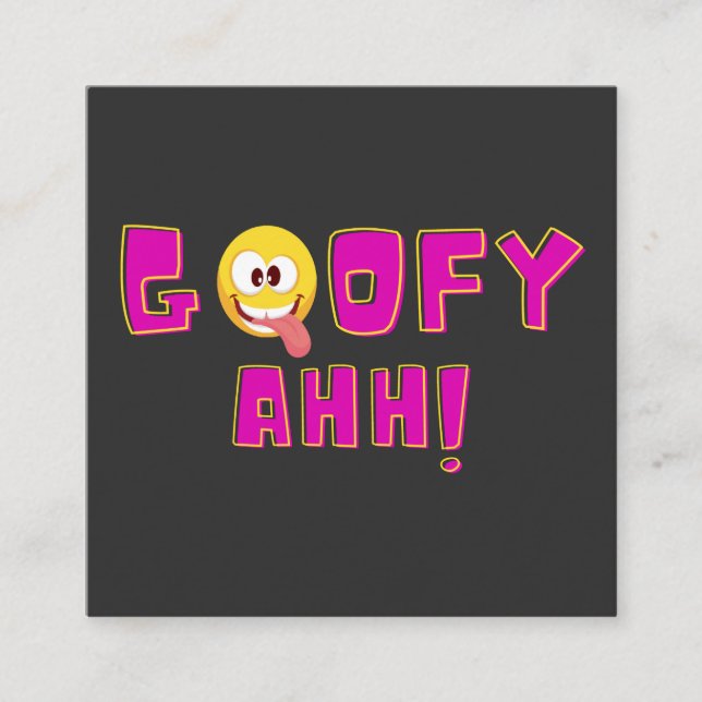 Carte De Visite Carré Goofy Ahh, goofy ahh beat, (Devant)