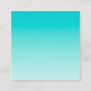Carte De Visite Carré gradient aqueux turquoise
