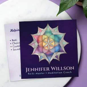 Carte De Visite Carré Graines de vie en Lotus