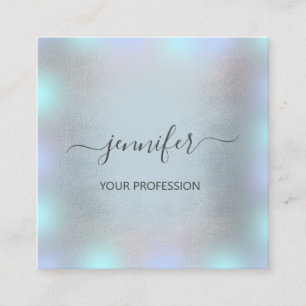 Carte De Visite Carré Gris Smoky Blue Ombre maquillage professionnel Art