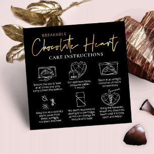 Carte De Visite Carré Guide de soins cardiaques au chocolat cassable Noi