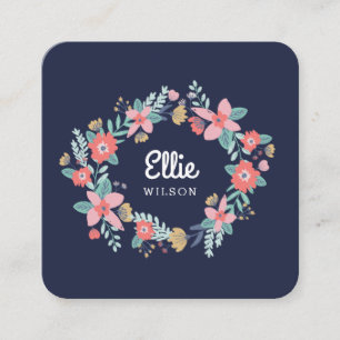 Carte De Visite Carré Guirlande de jardin