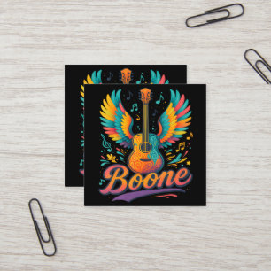 Carte De Visite Carré Guitare Boone