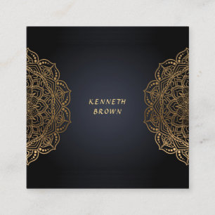 Carte De Visite Carré Handyman Repères Black Gold