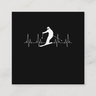 Carte De Visite Carré Heartbeat Skiing Venin pour skis