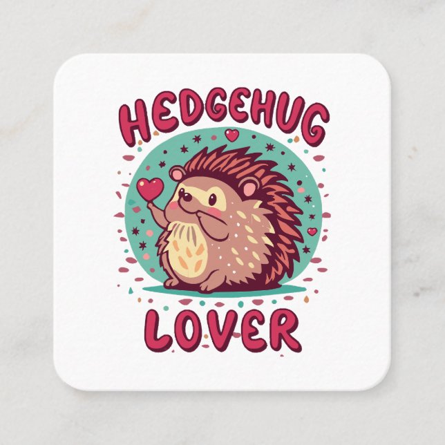 Carte De Visite Carré Hedgehug Lover (Devant)