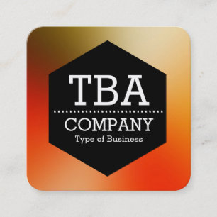 Carte De Visite Carré Hexagon noir - Gradient doux