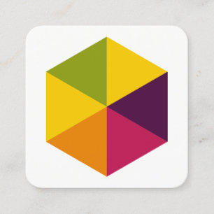 Carte De Visite Carré Hexagone couleur 01