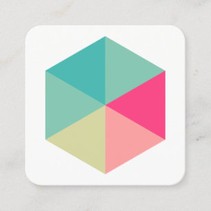 Carte De Visite Carré Hexagone couleur 02