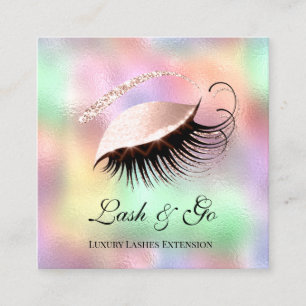 Carte De Visite Carré Holographe d'extension Eyelash Lux
