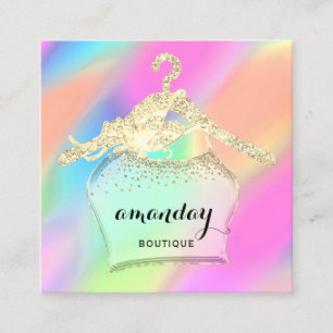 Carte De Visite Carré Holographe Holographe Holographe Hanger Hanger Han