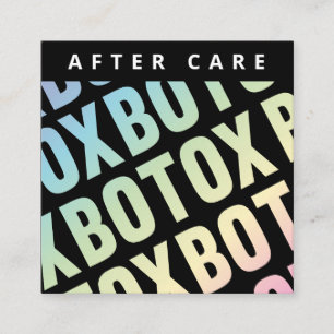 Carte De Visite Carré Holographie Botox Instruction de remplissage de l