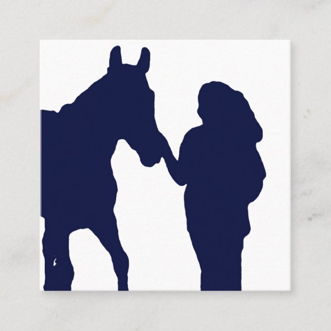 Carte De Visite Carré Horse Professional Business Card (Devant)