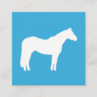 Carte De Visite Carré Horse Theme Event Bright and Colorful Simple