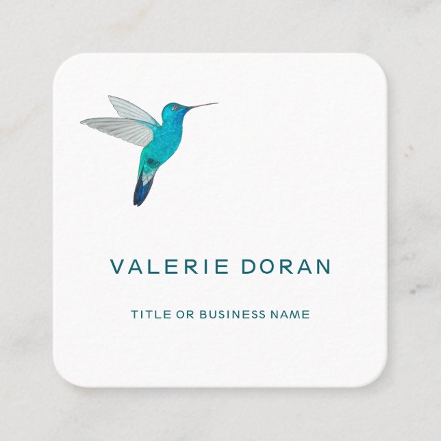 Carte De Visite Carré Hummingbird  Business Card (Devant)