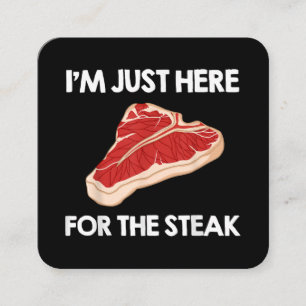 Carte De Visite Carré I Love Steak Cadeau Ribeye House