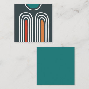 Carte De Visite Carré illustration de ligne arc-en-ciel