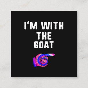 Carte De Visite Carré I'm With Goat Tie Dye Halloween Matching