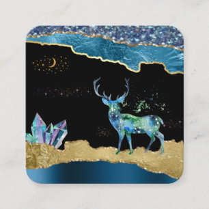 Carte De Visite Carré *~* Imaginaire Crystal Deer Parties scintillant d'