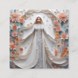 Carte De Visite Carré Imaginaire Ethéal concept art du papier complexe q
