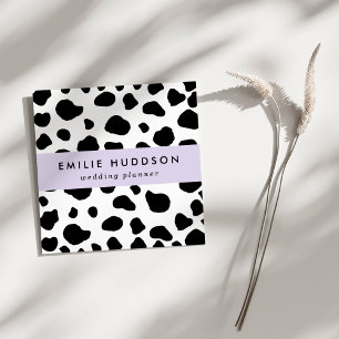 Carte De Visite Carré Impression De Vache, Motif De Vache, Spots De Vach