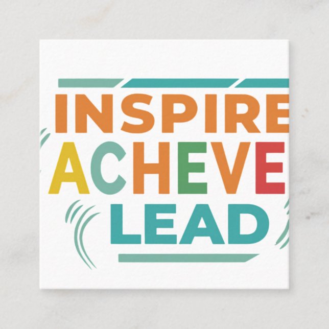 Carte De Visite Carré Inspirationnel (Devant)