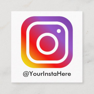 Carte De Visite Carré instagram entreprise médias sociaux moderne minima