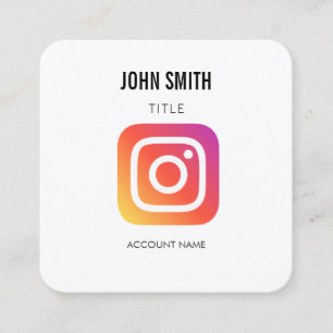 Carte De Visite Carré Instagram Icon Logo Editor PROFIL Promotionnel
