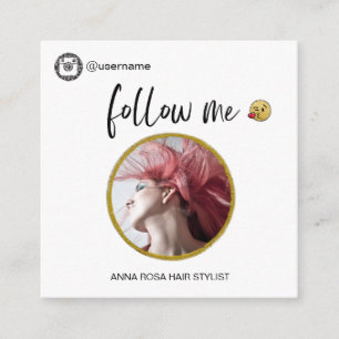 Carte De Visite Carré *~* INSTAGRAM Icônes des médias sociaux - Code Q