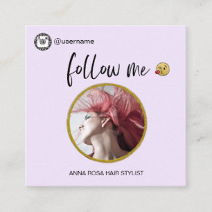 Carte De Visite Carré *~* INSTAGRAM .  Icons Social Media Code QR Emoji 