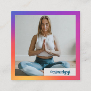 Carte De Visite Carré Instagram Social Media Influencer Photo tendance