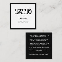Instruction de soins après-tatouage à motif de gra