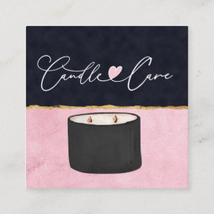 Carte De Visite Carré Instructions pour l'entretien des bougies / Soins 
