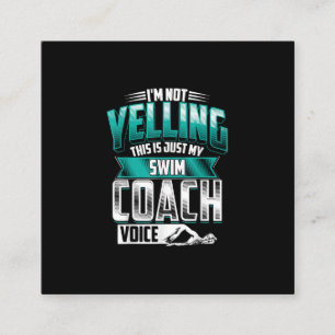 Carte De Visite Carré Je Ne Joue Pas Swim Coach Voix Amusante Natation