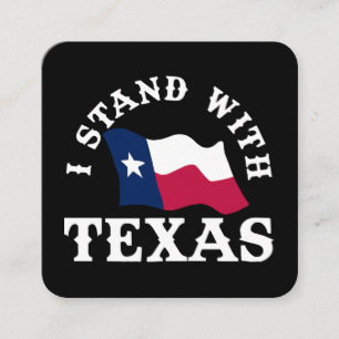 Carte De Visite Carré Je suis avec le Texas