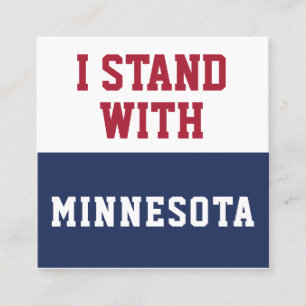 Carte De Visite Carré Je suis avec Minnesota
