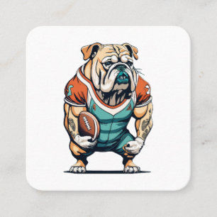 Carte De Visite Carré Joueur de basketball amateur de chiens