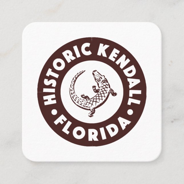 Carte De Visite Carré Kendall Florida Circle - Brown (Devant)