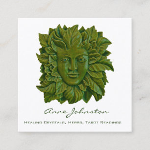 Carte De Visite Carré La Dame de la Wicca de Greenwood