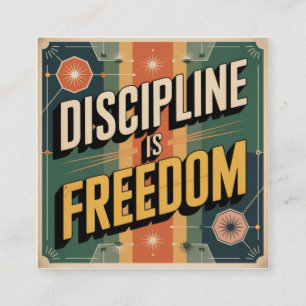 Carte De Visite Carré La Discipline Est La Liberté