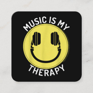 Carte De Visite Carré La musique est mon amoureux de la musique de théra