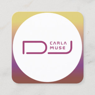 Carte De Visite Carré La technologie moderne a inspiré autour du style