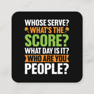 Carte De Visite Carré L'amateur de pickleball The Score