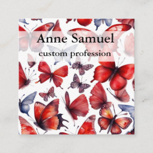 Carte De Visite Carré L'art des papillons aquarelles