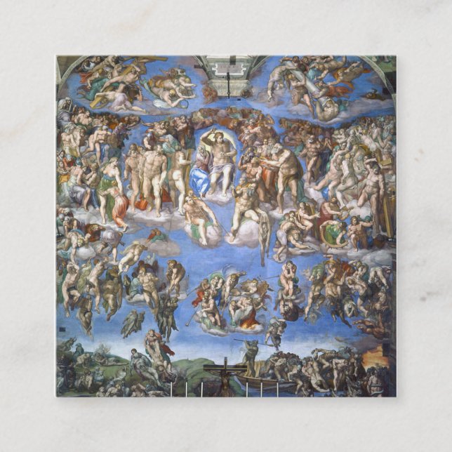 Carte De Visite Carré Last Judment From The Sistine Chapel By Michelan (Devant)