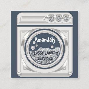 Carte De Visite Carré Lave-linge Lave-linge Nettoyage à domicile Code Q