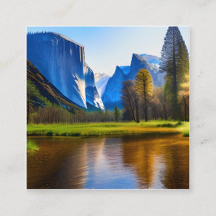 Carte De Visite Carré Le parc national de Yosemite est un parc national 