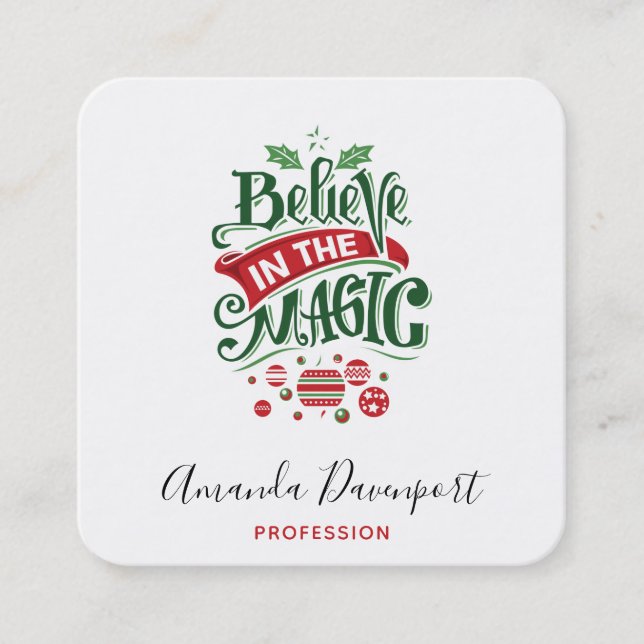 Carte De Visite Carré Le Typographe du Magic Christmas (Devant)