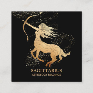 Carte De Visite Carré *~* Lectures d'astrologie zodiaque SAGITTARIUS sur